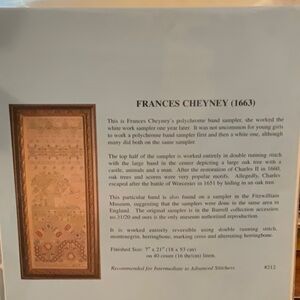 Reproduction Sampler from The Essamplaire.  Museum quality and great company.